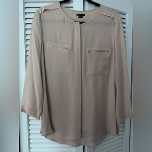 Theory utilitarian silk shirt. Sz xl. Excellent condition.